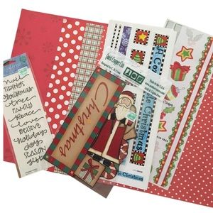 Bundle Christmas scrapbook supplies paper die it stickers lot